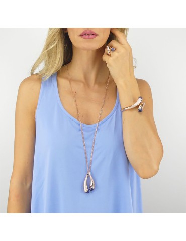 Anello Boccadamo-Argento 925% Rosato-Cristalli Light Sapphire-KAN011RL 2