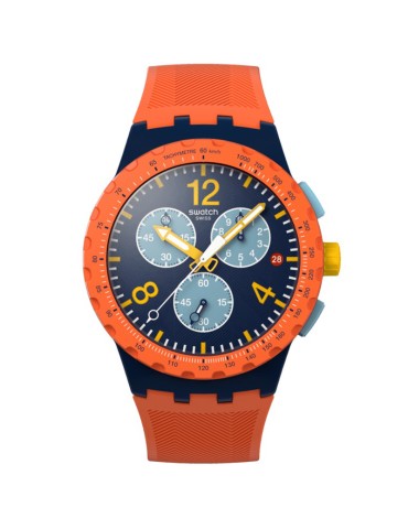 Swatch Watch - Camo Flash - Chronograph - Orange-42mm-Blue-SUSI400