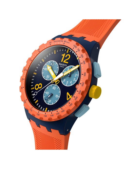 Swatch Watch - Camo Flash - Chronograph - Orange-42mm-Blue-SUSI400
