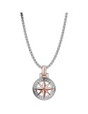 Zancan Necklace - Rose Gold Polar Star - Black Cubic Zirconia - EHC154