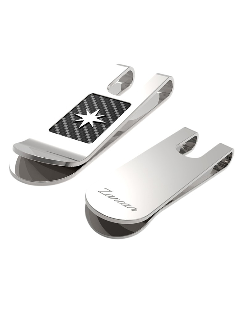 Zancan Money Clip - North Star - Carbon Detail - EHF036