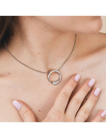 Collana Boccadamo - Argento 925% - Pendente Contrariè - Zirconi-KGR036 2