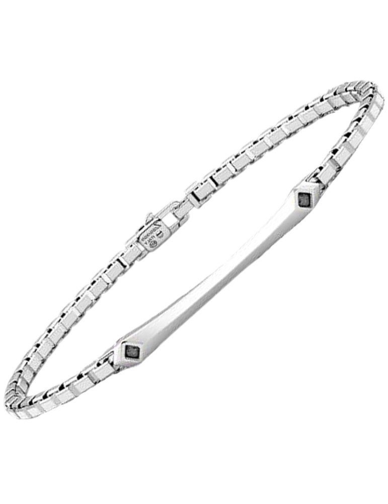 Bracciale Zancan Insignia Color -Argento 925%-Spinelli Neri-ESB386NE