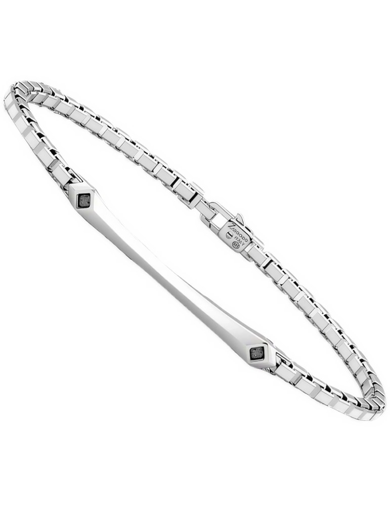 Bracciale Zancan - Insignia Color -Argento 925%-Spinelli Neri-ESB386NE