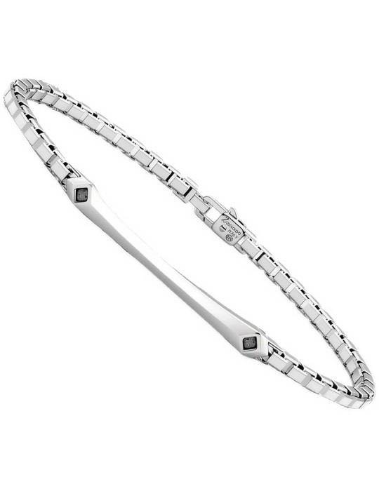 Bracciale Zancan - Insignia Color -Argento 925%-Spinelli Neri-ESB386NE