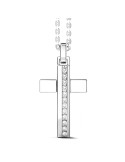 Zancan Necklace - 925% Silver - Cross - White Spinels - EXC489BI