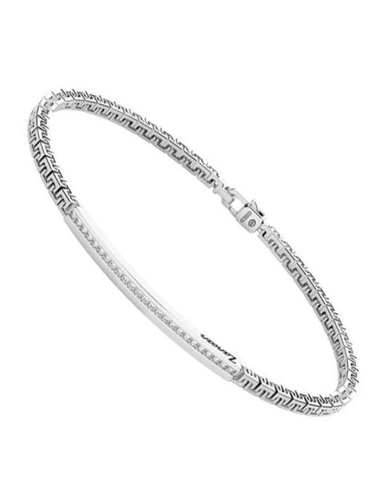 Zancan Bracelet - Greek Mesh - White Spinels - EXB729BI