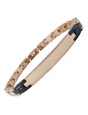Bracciale Zancan - Rose Gold - Maglie Nere - Spinelli Bianchi - UHB074