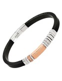 Bracciale Zancan - Silicone - Targa PVD Rosè - Zircone Bianco - UHB114