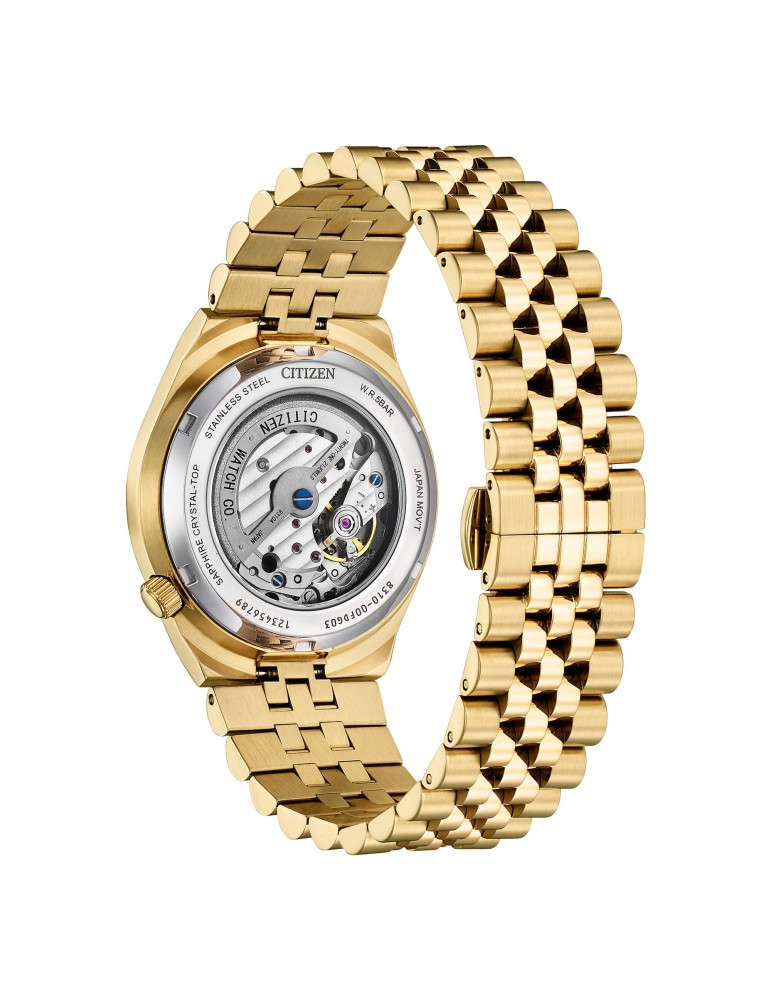 Orologio Citizen - Tsuyosa 60 Automatico Tempo e Data 40mm Rose Gold Blu - 0
