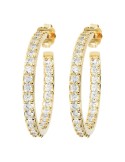 Orecchini Bronzallure-a Cerchio-Gold-Cubic Zirconia Bianchi-WSBZ01277Y.Y