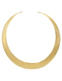 Etruscan Necklace - Ithaca - Choker - Gold-Striped Surface-WSET00859.YG