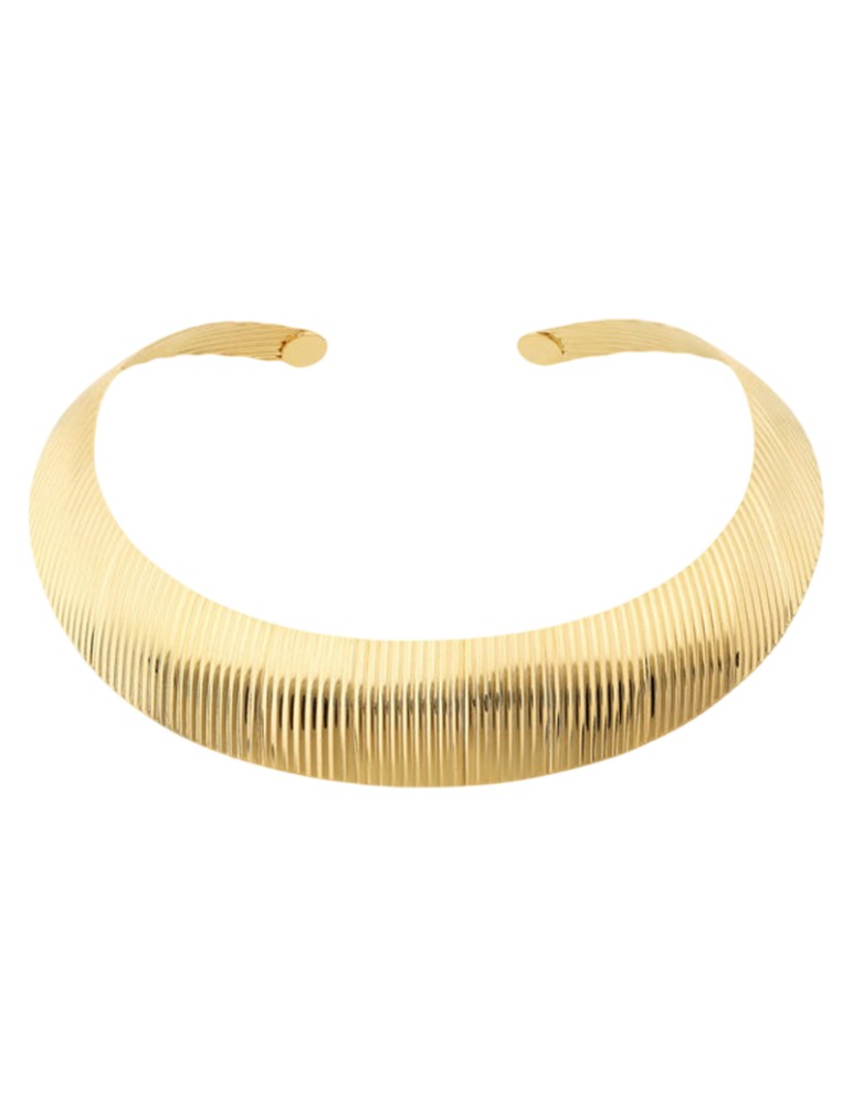 Collana Etrusca - Itaca - Choker - Gold-Superficie Rigata-WSET00859.YG