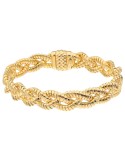 Etrusca Bracelet - Gold - Tubogas Weave Link - WSET00889.YG