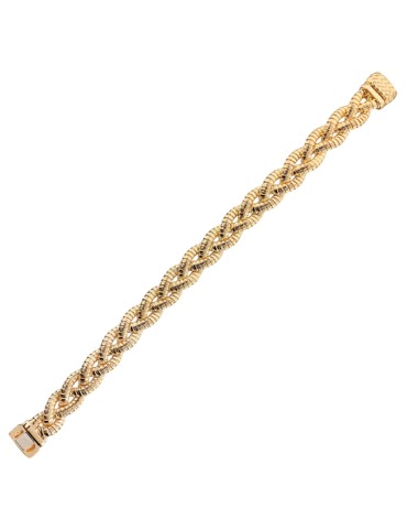 Bracciale Etrusca - Gold - Maglia Tubogas a Intreccio - WSET00889.YG 2