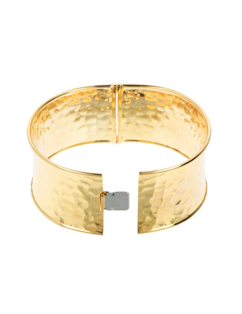 Bracciale Etrusca - Gold -Fascia-Superficie Martellata-WSET00855.YG-SM