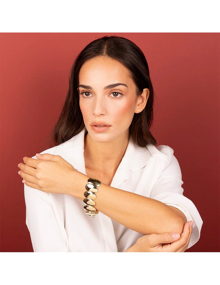 Etrusca Bracelet - Gold - Oval Elements-Size Small-WSET00324.YG-SM