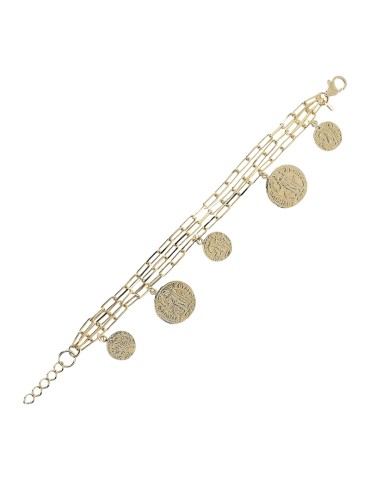 Bracciale Etrusca - Dorato - Catena Rolò - Charms Monete -WSET00585.YG 2