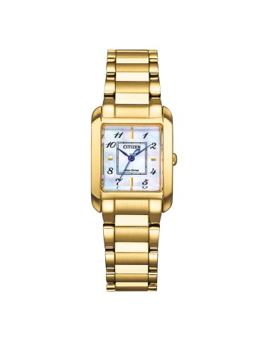 Citizen Watch - Square Eco Drive 28mm Gold Mother of Pearl Blue - 0