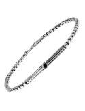 Bracciale Zancan - Insignia Color in Argento 925% con Spinello Nero Centrale - 0