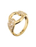 Anello Etrusca-Dorato-Maglia Martellata-Cubic Zirconia-WSET00868.YG-14