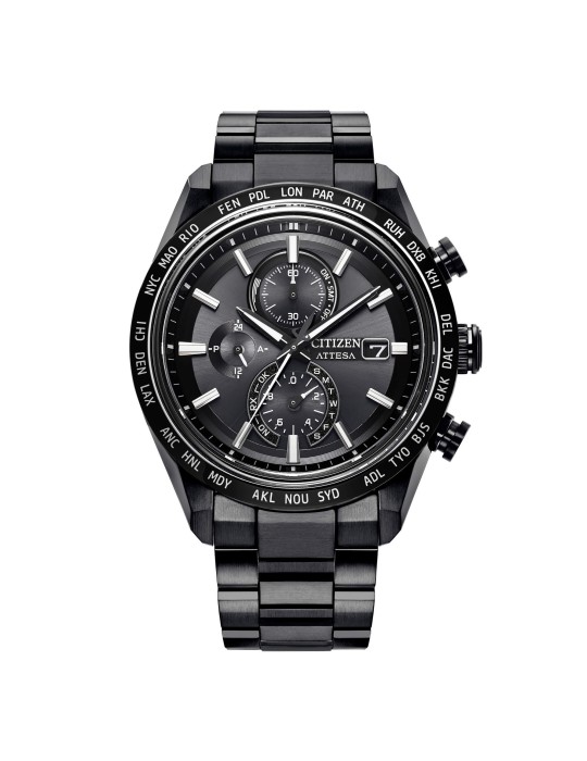 Orologio Citizen Eco-Drive - Attesa Stratosphere Sapphire Bezel 42mm Nero - AT8294-59E