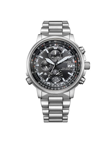 Citizen Eco-Drive Watch - Radio-Controlled Chrono Pilot Steel 41mm - 0