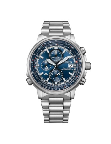 Citizen Eco-Drive Watch - Radio-Controlled Chrono Pilot Steel 41mm Blue - 0