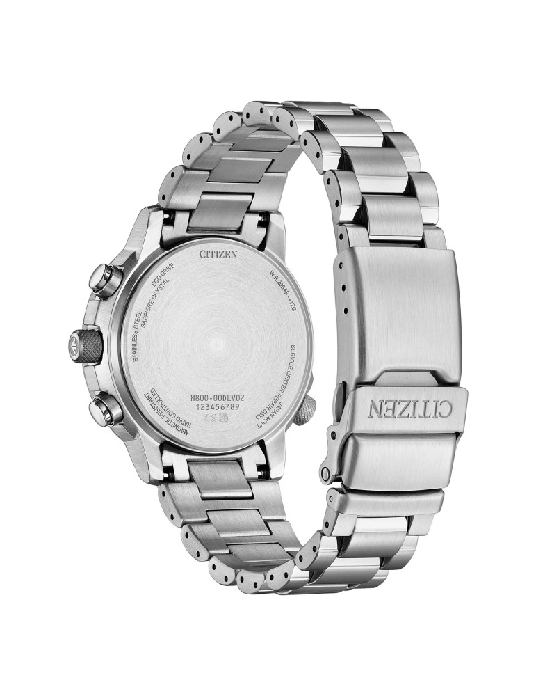 Orologio Citizen Eco-Drive - Radiocontrollato Crono Pilot Acciaio 41mm Blu - AT8300-58L