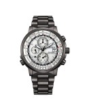 Citizen Eco-Drive Watch - Radio Controlled Chrono Pilot Steel 41mm Grey White - 0
