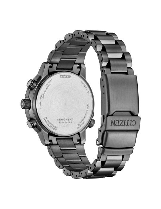 Orologio Citizen Eco-Drive - Radiocontrollato Crono Pilot Acciaio 41mm Grey Verde - AT8304-57W