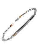 Bracciale Zancan-Oro Bianco 18 Kt-Diamanti Neri-Ancora Rose Gold-UB1118BR