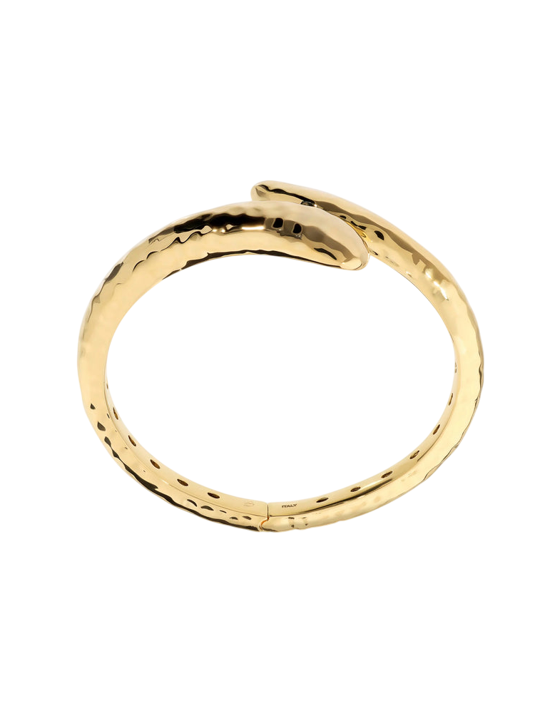 Etruscan Bracelet -Golden-Contrariè-Hammered Surface-WSET00887.YG