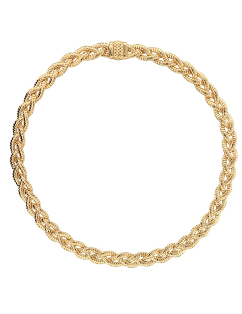 Etruscan Necklace - Golden - Tubogas Weave Mesh - WSET00888. YG