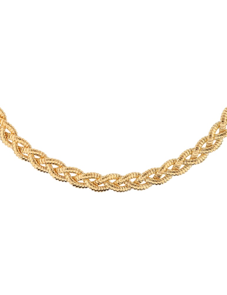 Etruscan Necklace - Golden - Tubogas Weave Mesh - WSET00888. YG