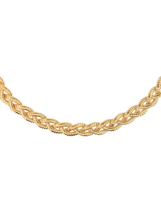 Etruscan Necklace - Golden - Tubogas Weave Mesh - WSET00888. YG