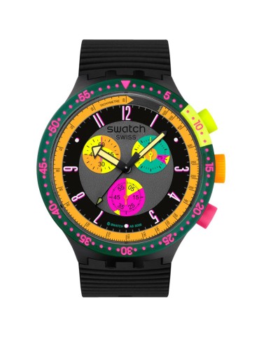 Swatch Watch - Chronograph - Black - 47mm - Multicolor - SB02B104