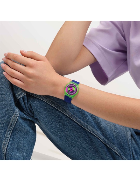Orologio Swatch - Tempo e Data - Blu - 34mm - Multicolore - SO28G704