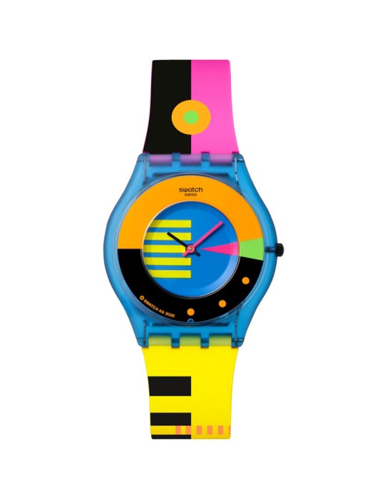 Orologio Swatch - Neon Flumotions-Solo Tempo-34mm-Multicolore-SS08S101