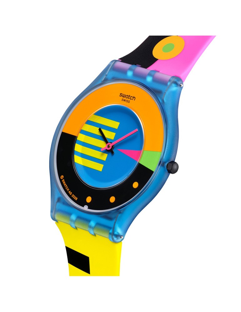 Orologio Swatch - Neon Flumotions-Solo Tempo-34mm-Multicolore-SS08S101