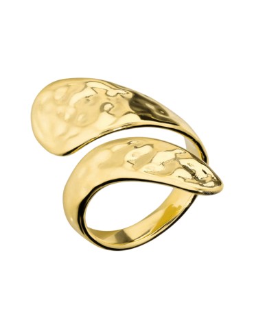 Etruscan ring-Contrariè-Golden and Hammered-Size 16-WSET00879. YG-16