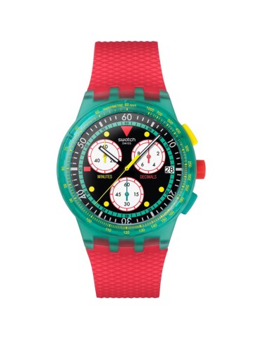 Swatch Watch - Chronograph - Red - 42mm - Green - SUSG409