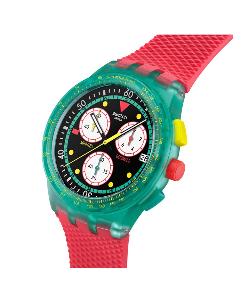 Orologio Swatch - Cronografo - Rosso - 42mm - Verde - SUSG409