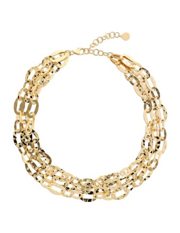 Collana Etrusca-Luce Mediterranea-Dorata-Catene Intrecciate-WSET00906.YG 2