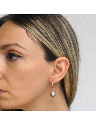 Boccadamo Earrings - 925% Silver Golden - Platinum Pearls-OR794D 2