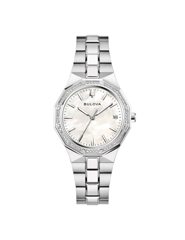 Bulova Women's Watch - Octagon Lady Diamonds 32mm Mother of Pearl - 0