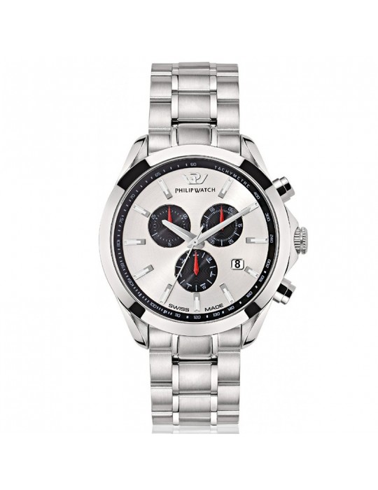 Orologio Philip Watch Uomo - Cronografo - 41mm - Argento - R8273665003