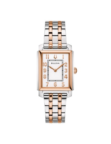 Bulova Women's Watch - Sutton Tank Quartz 25mm Rose Silver - 0