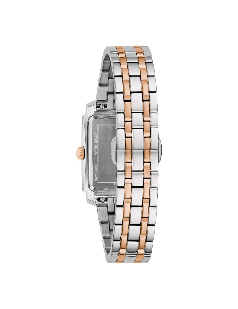 Bulova Women's Watch - Sutton Tank Quartz 25mm Rose Silver - 0