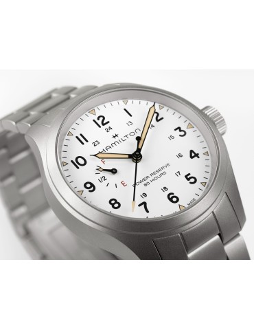 Hamilton Watch - Khaki Field Mechanical Power Reserve 40mm White - 0 2